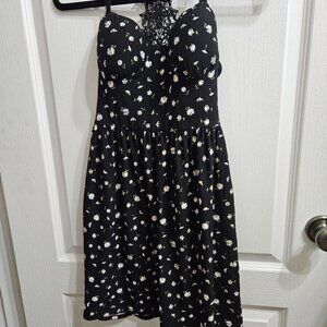 No Boundaries, Black Daisy Racerback Dress, Juniors Size X-Small